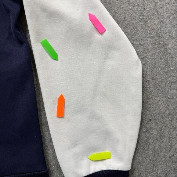 Polo Ralph Lauren Track Jacket Men L Blue White Red Knit Interlock VTG Full Zip - Picture 8 of 14